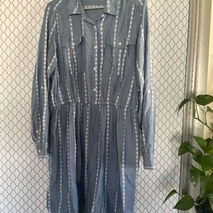 Embroidered Jean Dress